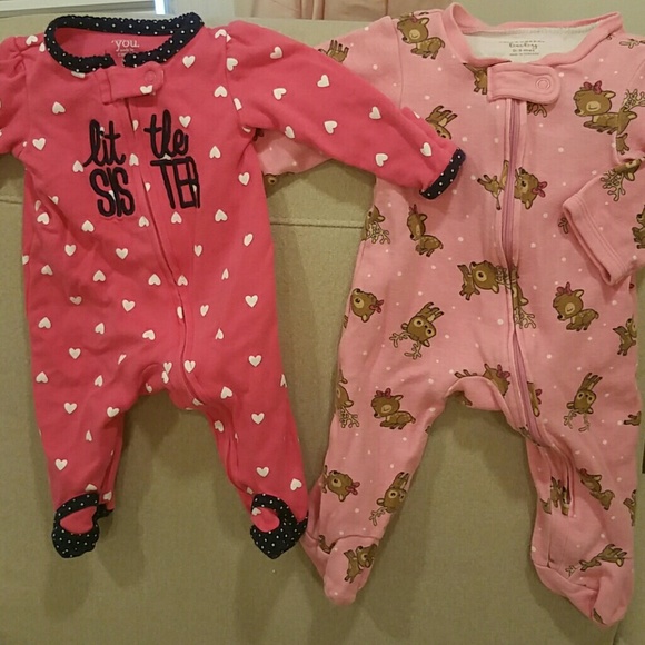 Bundle of 2 NB Zipper pajamas - Picture 4 of 4